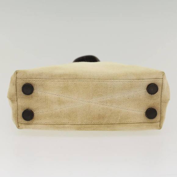 PRADA Hand Bag Canvas Beige Auth cl705 - Picture 9 of 16